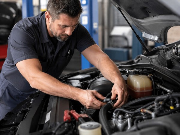 Automotive heating and cooling system service